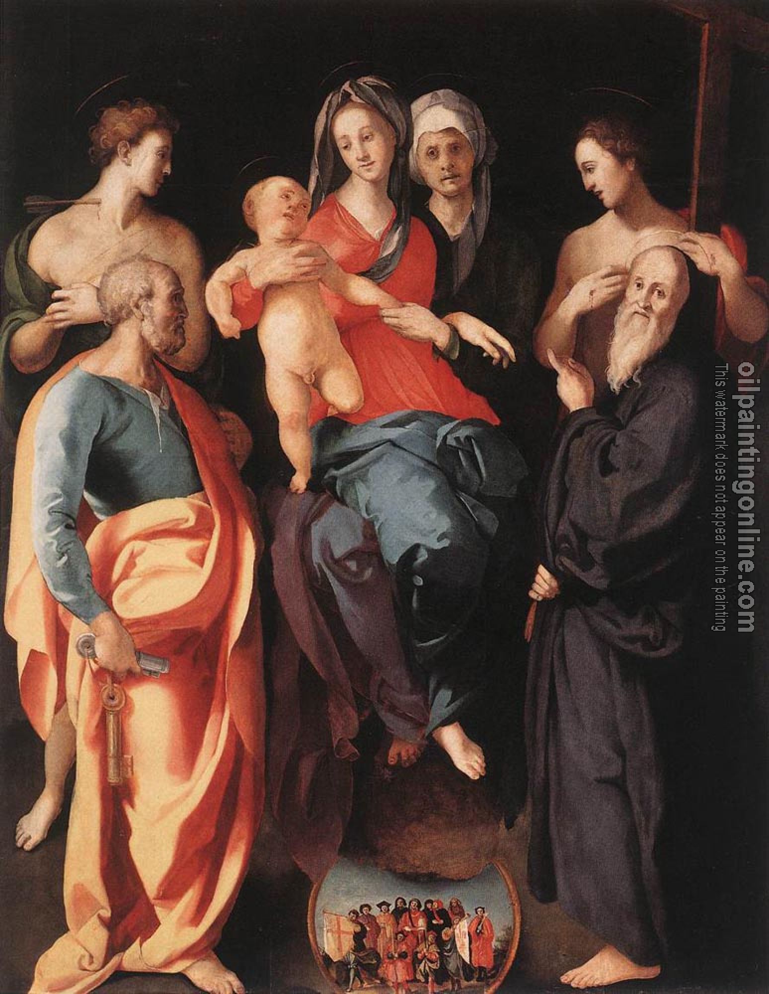 Pontormo, Jacopo da - Madonna And Child With St Anne And Other saints